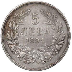 Bulgarien, 5 Lewa 1894