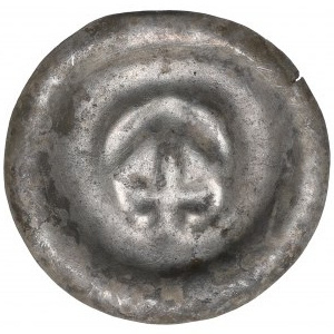 Vorpommern, 13. Jahrhundert Brakteat, Pfeil mit niedrigem Querbalken - selten