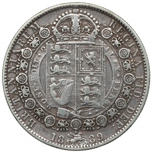 England, 1/2 Krone 1889