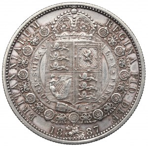 Anglia, 1/2 crown 1887