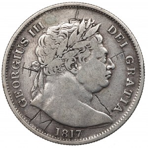 England, George III, 1/2 crown 1817