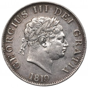 Anglicko, George III, 1/2 koruny 1819