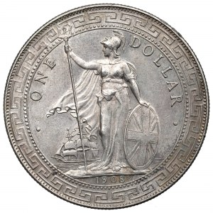 Spojené kráľovstvo, 1 dolár 1908 (Britský obchodný dolár)