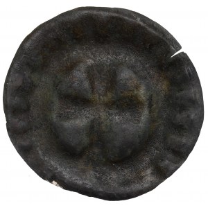 Sliezsko, náramok zo XIV. storočia, jednoduchý kríž gréckeho typu s radiálnym okrajom - ZRADA