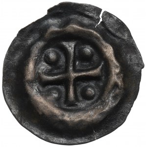Nicht näher bezeichnetes Gebiet, 13./14. Jahrhundert Brakteat, Kreuz mit Kugeln