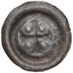 Unbestimmtes Gebiet, 13/14. Jahrhundert Brakteat, griechisches Kreuz mit Kreisen in den Feldern - RARE