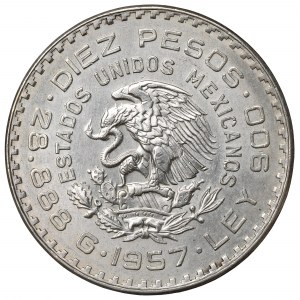 Mexiko, 10 pesos 1957