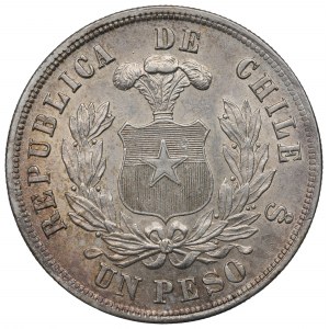 Čile, 1 peso 1877