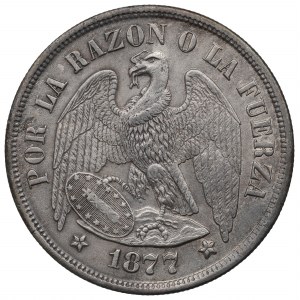 Čile, 1 peso 1877