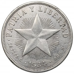 Cuba, 1 peso 1934