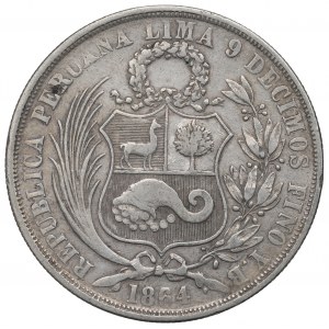 Peru, 1 sol 1864
