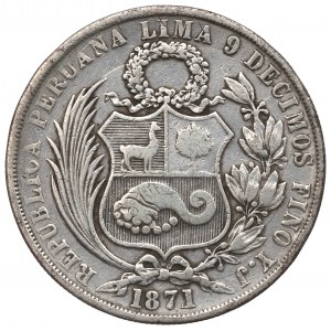 Peru, 1 sol 1871