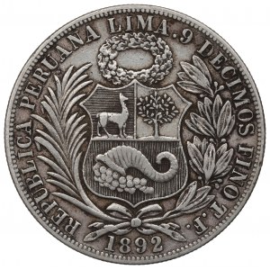 Peru, 1 sol 1892