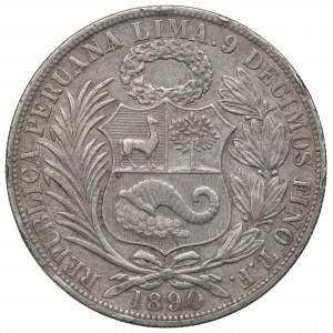 Peru, 1 sol 1890