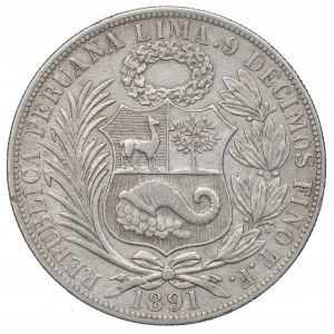 Peru, 1 sol 1891