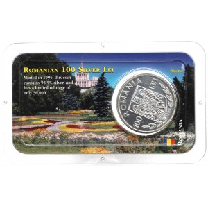 Rumunsko, 100 lei 1995 - striebro