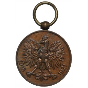 II RP, miniatúrna medaila Poľsko svojmu obrancovi - za vojnu 1918-1921