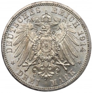 Deutschland, Preußen, 3 Mark 1914