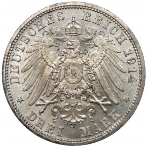 Germany, Preussen, 3 marki 1914