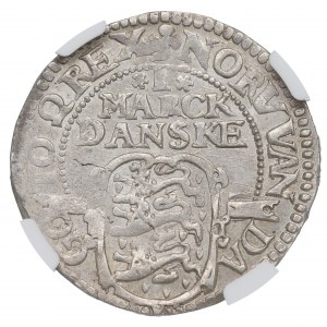 Dánsko, Kristian IV, 1 marka 1616, Kodaň - NGC MS63