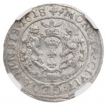 Zikmund III Vasa, Ort 1618, Gdaňsk - NGC MS64