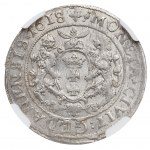 Žigmund III Vasa, Ort 1618, Gdansk - NGC MS64