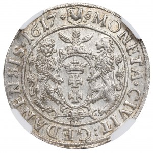 Sigismund III. Vasa, Ort 1617, Danzig - NGC MS63