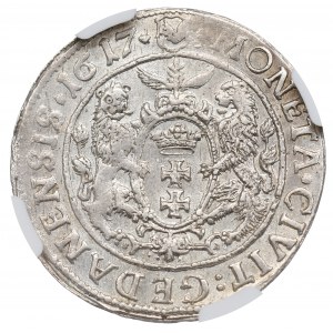 Zikmund III Vasa, Ort 1617, Gdaňsk - NGC AU58