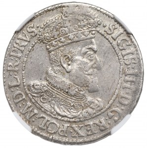 Sigismund III, 18 groschen 1617, Danzig - NGC AU58