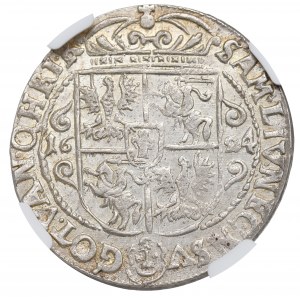 Sigismund III, 18 groschen 1624, Bromberg - NGC MS64+