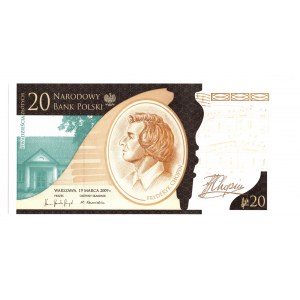 III RP, 20 PLN 2009 - Frederic Chopin