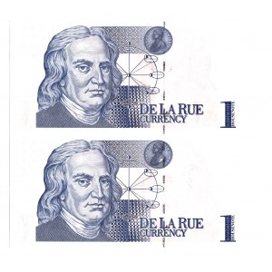 Thomas De La Rue, TestNote - Zestaw dwóch nierozciętych banknotów