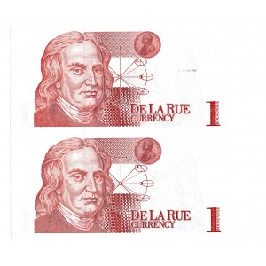 Thomas De La Rue, TestNote - Zestaw dwóch nierozciętych banknotów