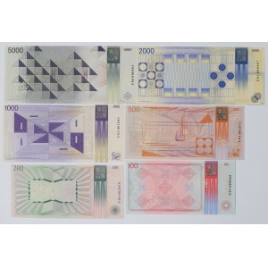 Zestaw 6 banknotów drukarni STC