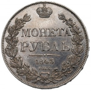 Russland, Nikolaus I., Rubel 1843 АЧ