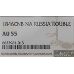 Russland, Nikolaus I., Rubel 1846 ПА - NGC AU55