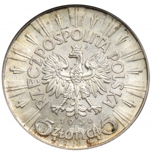 II Republic of Poland, 5 zloty 1936 Pilsudski - NGC MS64