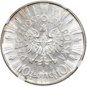 II Republic of Poland, 10 zloty 1935 - NGC MS62