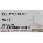 II RP, 10 złotych 1935 Piłsudski - NGC MS63