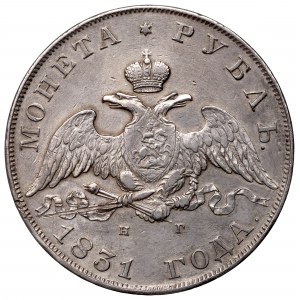 Russland, Nikolaus I., Rubel 1831 НГ - offene Stelle 2