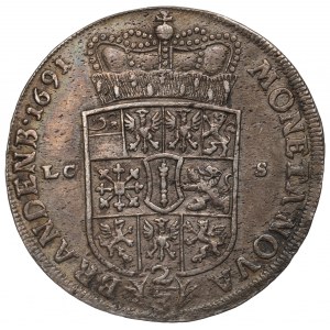 Německo, Braniborsko-Prusko, Fridrich III., Gulden 1691