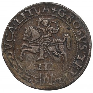 Žigmund II August, Trojak 1562, Vilnius - portrét LI/LITVA