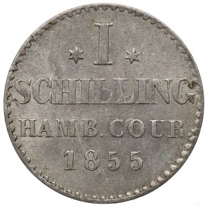 Německo, Hamburk, 1 schiling 1855