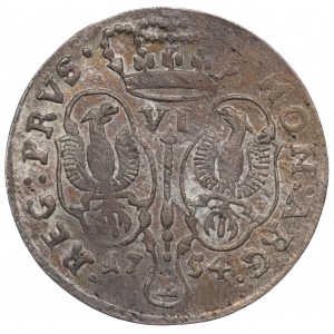 Germany, Preussen, Friedrich II, 6 groschen 1754, E