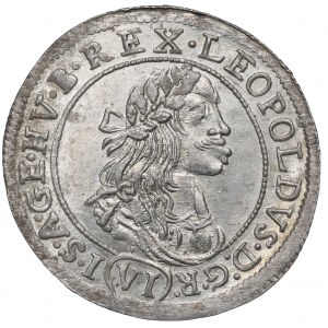 Maďarsko, Leopold I., 6 krajcars 1673 KB