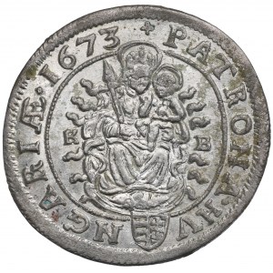 Maďarsko, Leopold I., 6 krajcarů 1673 KB