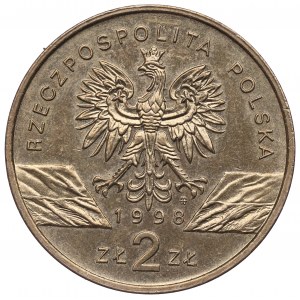 III RP, 2 Gold 1998 Kröte Paskówka