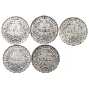 Nemecko, sada 1 známky 1908-15