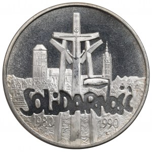 III RP, 100 000 PLN 1990 Solidarita - Prooflike