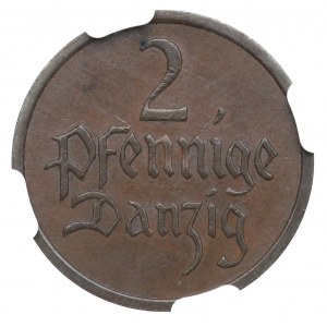 Freie Stadt Danzig, 2 fenigy 1937 - NGC MS63 BN